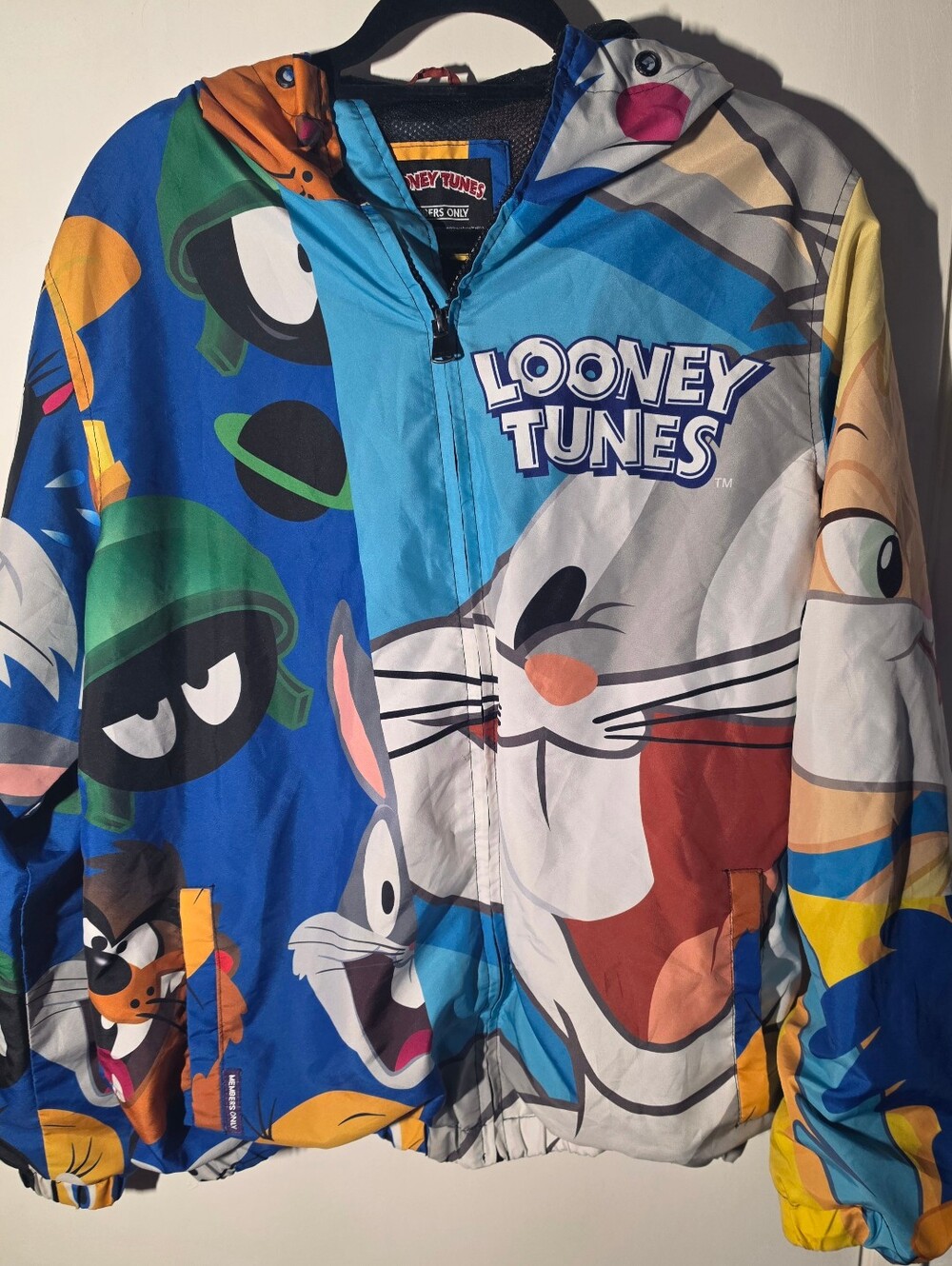 Members Only Looney Tunes Multicolor Windbreaker Jacket